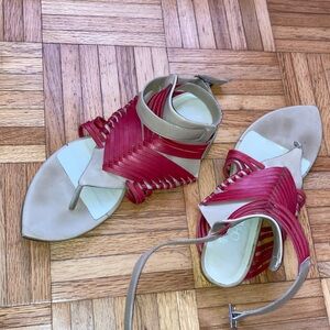 Ohne Titel  sandals Red and Beige Women's Sandals 40